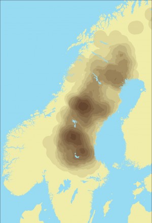 42 Scandinavian population distribution
